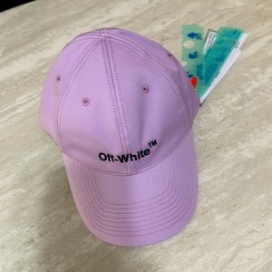 Off-White Helvetica Logo Baseball Hat Lilac